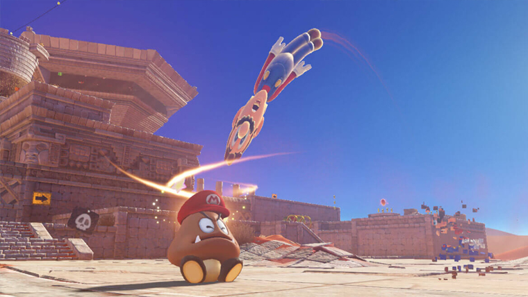 Mario and Goomba Desktop Wallpaper